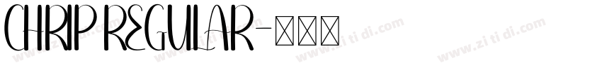 CHRIP REGULAR字体转换